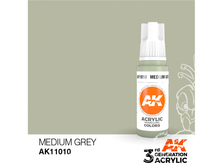 Ak interactive peinture acrylique 3G AK11010 Gris moyen 17ml