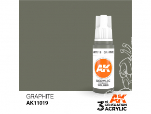 Ak interactive peinture acrylique 3G AK11019 Graphite 17ml