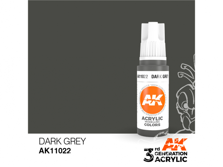 Ak interactive peinture acrylique 3G AK11022 Gris foncé 17ml