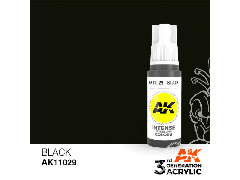 Ak interactive peinture acrylique 3G AK11029 Noir 17ml