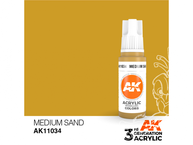 Ak interactive peinture acrylique 3G AK11034 Sable moyen 17ml