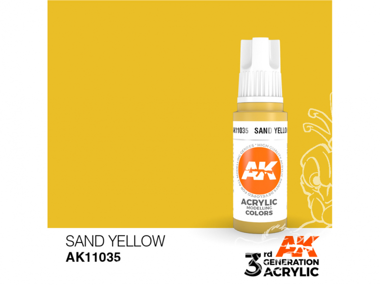 Ak interactive peinture acrylique 3G AK11035 Jaune sable 17ml