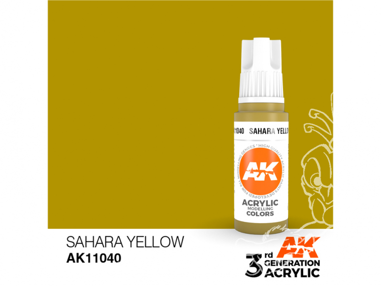 Ak interactive peinture acrylique 3G AK11040 Jaune Sahara 17ml