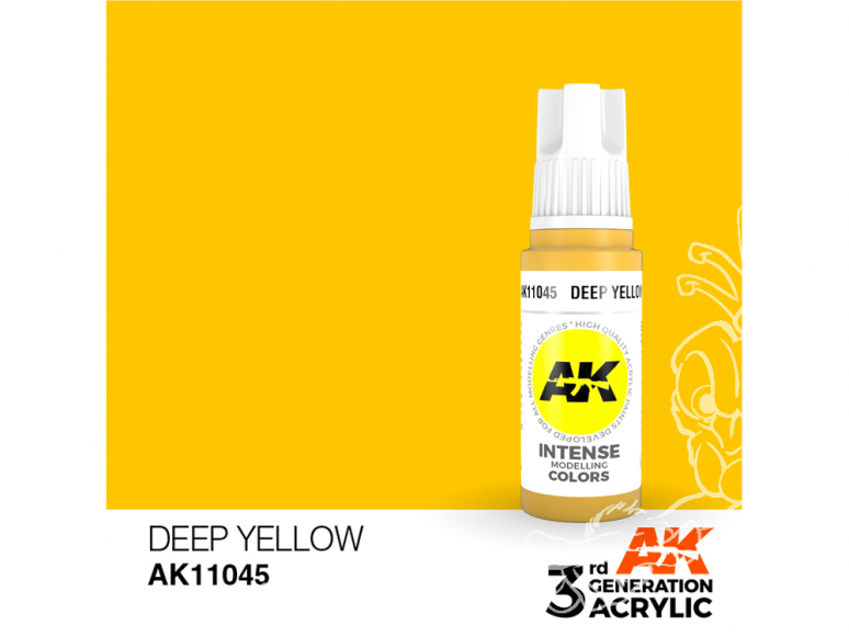 Ak interactive peinture acrylique 3G AK11045 Jaune profond 17ml