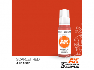Ak interactive peinture acrylique 3G AK11087 Rouge écarlate 17ml