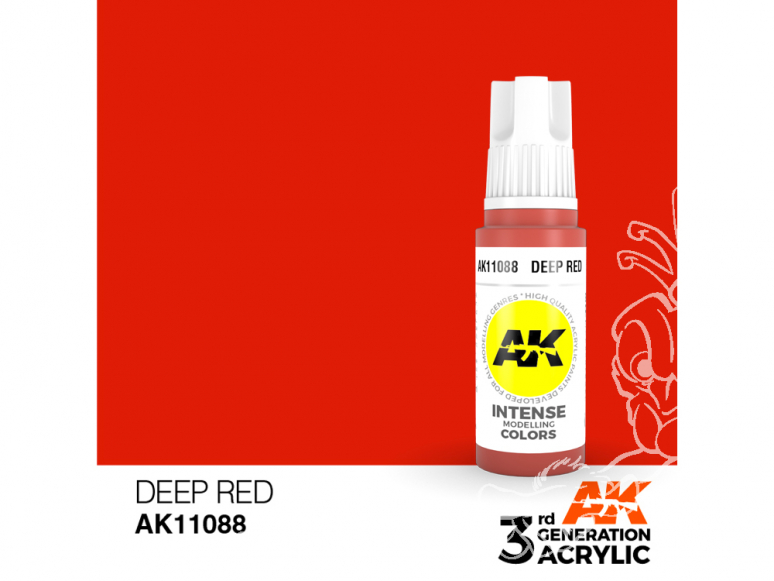 Ak interactive peinture acrylique 3G AK11088 Rouge profond 17ml