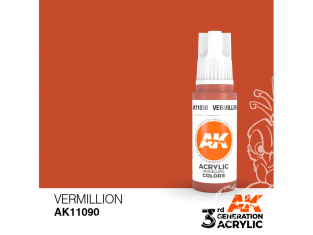 Ak interactive peinture acrylique 3G AK11090 Vermillon 17ml