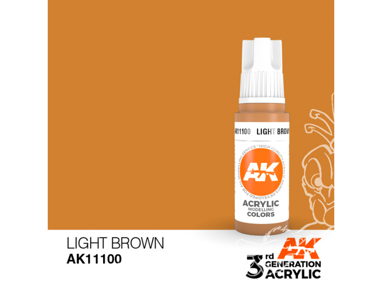 Ak interactive peinture acrylique 3G AK11100 Marron clair 17ml