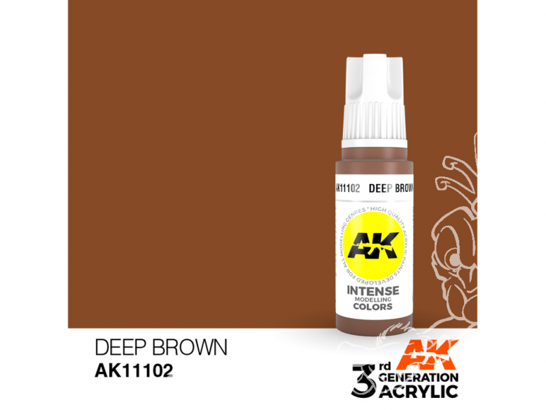 Ak interactive peinture acrylique 3G AK11102 Marron profond 17ml