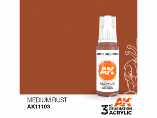 Ak interactive peinture acrylique 3G AK11103 Rouille moyenne 17ml