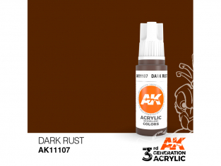 Ak interactive peinture acrylique 3G AK11107 Rouille foncée 17ml