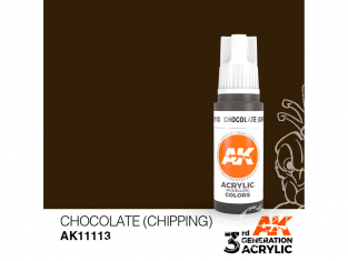 Ak interactive peinture acrylique 3G AK11113 Chocolat (Chipping) 17ml