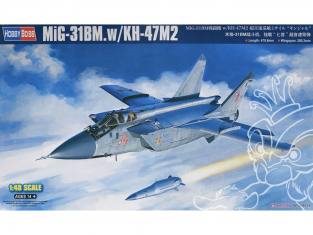 Hobby Boss maquette avion 81770 Mig-31BM avec KH-47M2 1/48