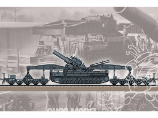 Hobby Boss maquette militaire 82961 Karl-Geraet 040/041sur le transporteur ferroviaire 1/72