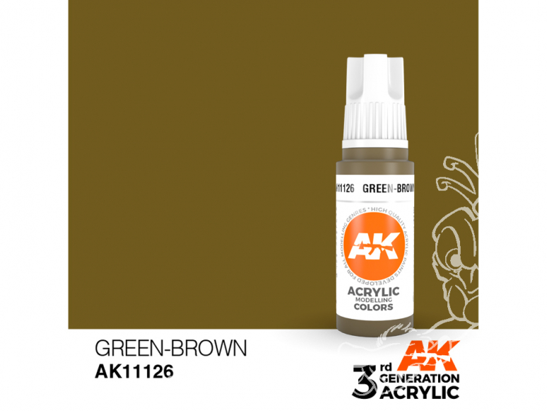 Ak interactive peinture acrylique 3G AK11126 Marron vert 17ml