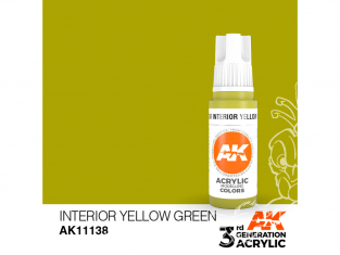 Ak interactive peinture acrylique 3G AK11138 Vert jaune intérieur 17ml