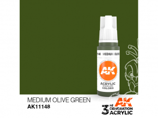 Ak interactive peinture acrylique 3G AK11148 Vert olive moyen 17ml
