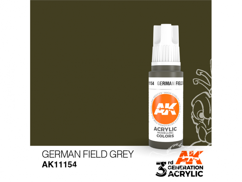 Ak interactive peinture acrylique 3G AK11154 Gris champ Allemand 17ml