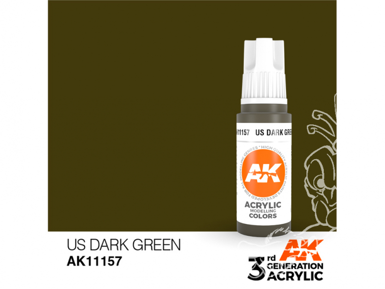 Ak interactive peinture acrylique 3G AK11157 Vert foncé US 17ml
