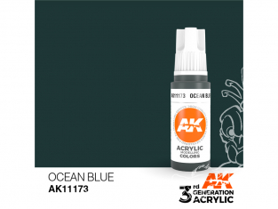 Ak interactive peinture acrylique 3G AK11173 Bleu océan 17ml