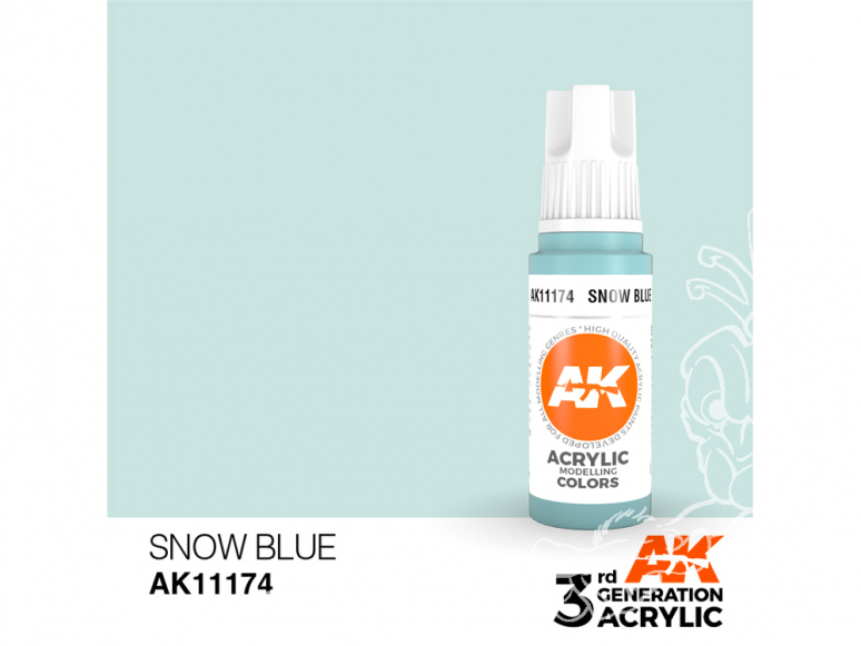 Ak interactive peinture acrylique 3G AK11174 Bleu neige 17ml