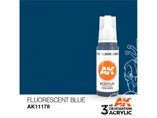 Ak interactive peinture acrylique 3G AK11178 Bleu fluorescent 17ml
