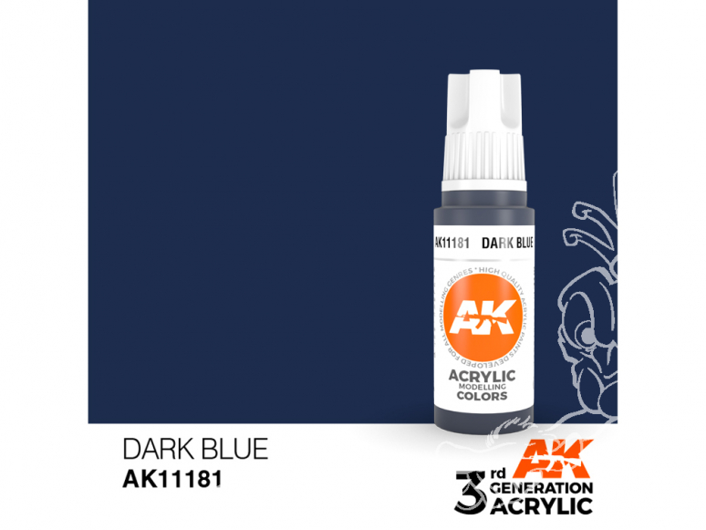 Ak interactive peinture acrylique 3G AK11181 Bleu foncé 17ml