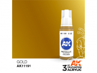 Ak interactive peinture acrylique 3G AK11191 Or 17ml
