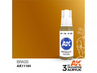 Ak interactive peinture acrylique 3G AK11194 Laiton 17ml