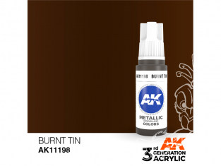 Ak interactive peinture acrylique 3G AK11198 Etain brûlé 17ml
