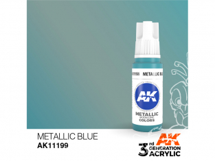 Ak interactive peinture acrylique 3G AK11199 Bleu métallique 17ml