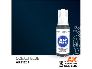 Ak interactive peinture acrylique 3G AK11201 Bleu cobalt métallique 17ml