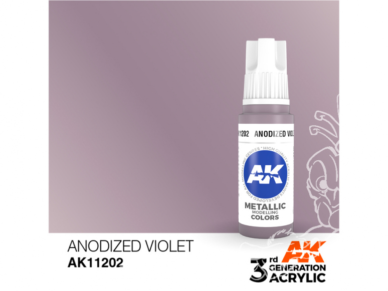 Ak interactive peinture acrylique 3G AK11202 Violet anodisé métallique 17ml