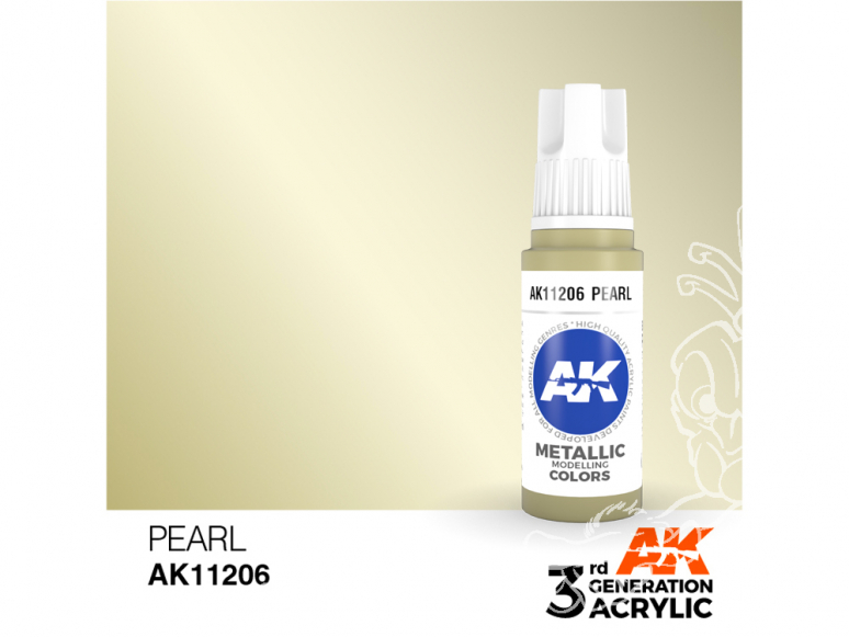 Ak interactive peinture acrylique 3G AK11206 Perle - Blanc nacré 17ml