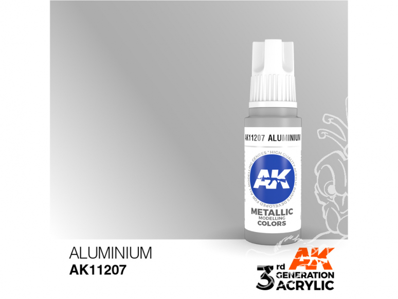 Ak interactive peinture acrylique 3G AK11207 Aluminium 17ml