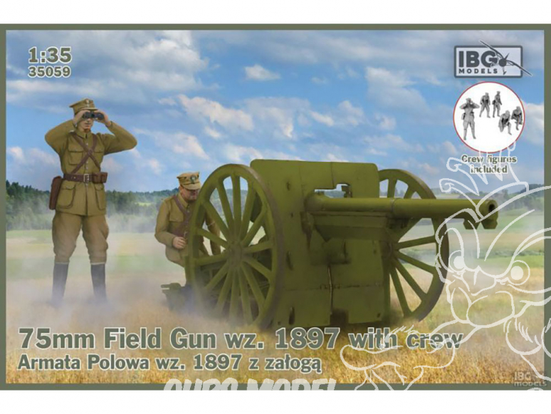 IBG maquette militaire 35059 Canon de campagne Schneider 75 mm wz.1897 avec équipage 1/35