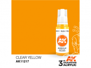 Ak interactive peinture acrylique 3G AK11217 Jaune transparent 17ml