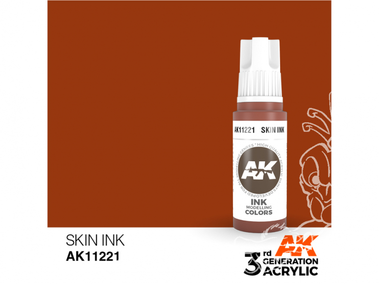 Ak interactive peinture acrylique 3G AK11221 Encre peau 17ml