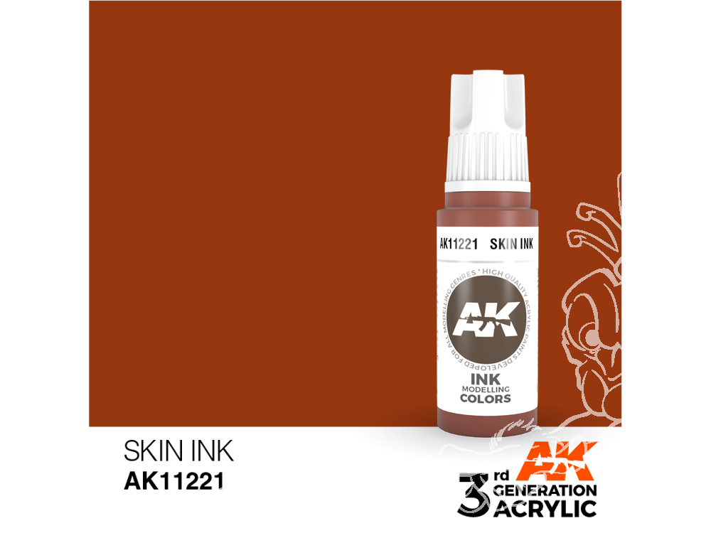 Ak interactive peinture acrylique 3G AK11221 Encre peau 17ml