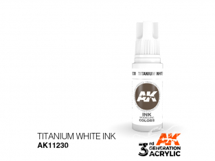 Ak interactive peinture acrylique 3G AK11230 Encre blanc de titane 17ml