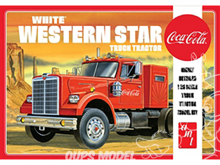 AMT maquette camion 1160 Semi-tracteur Western Star "Coca-Cola" blanc 1/25
