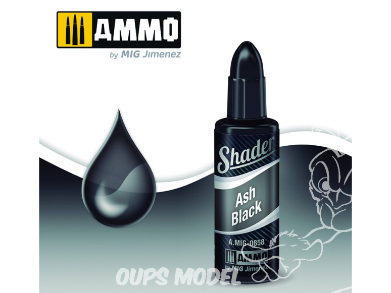 MIG Shader acrylique 858 Noir cendre 10ml