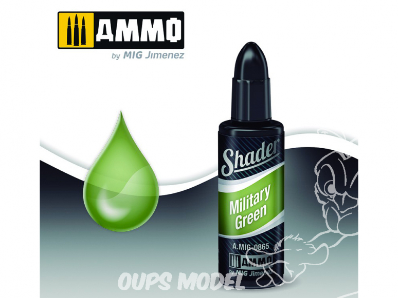 MIG Shader acrylique 865 Vert militaire clair 10ml