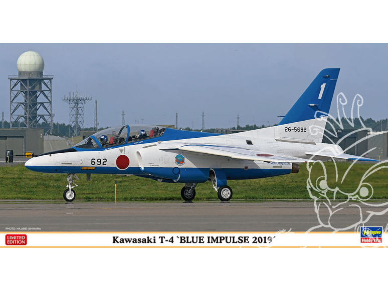 Hasegawa maquette avion 07480 Kawasaki T-4 Blue Impulse 2019 1/48