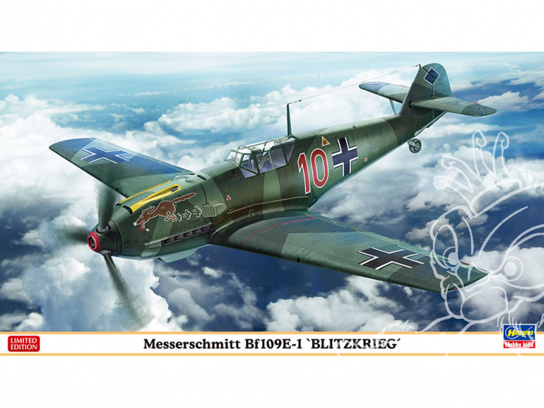 Hasegawa maquette avion 07478 Messerschmitt Bf109E-1 Blitzkrieg 1/48