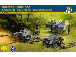 italeri maquette militaire 7026 Pak 35 - pak 40 - flak 38 1/72