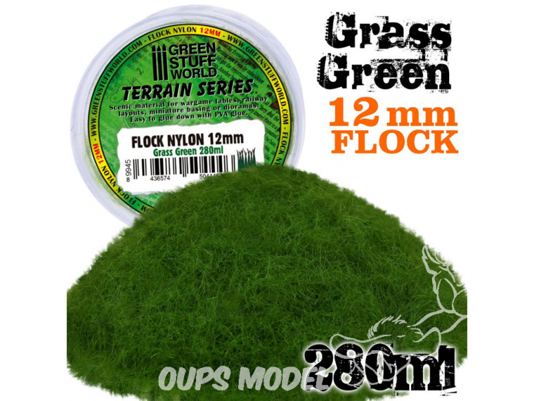 Green Stuff 504446 Herbe Statique 12mm Vert Herbe 280ml