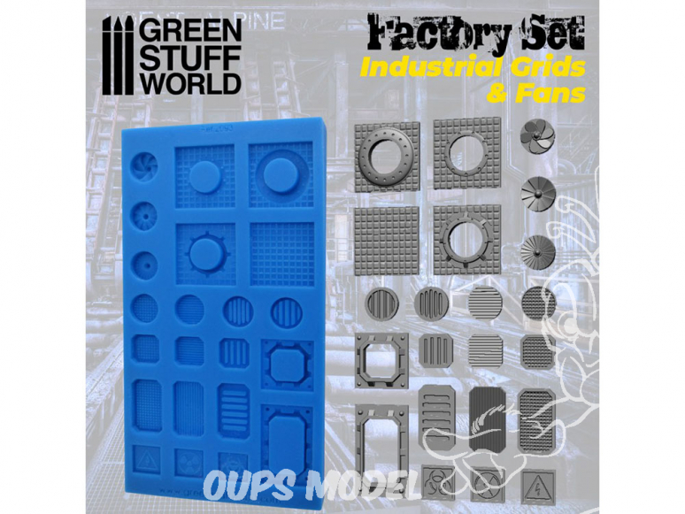 Green Stuff 504521 MOULES en Silicone Grilles et Ventilateurs