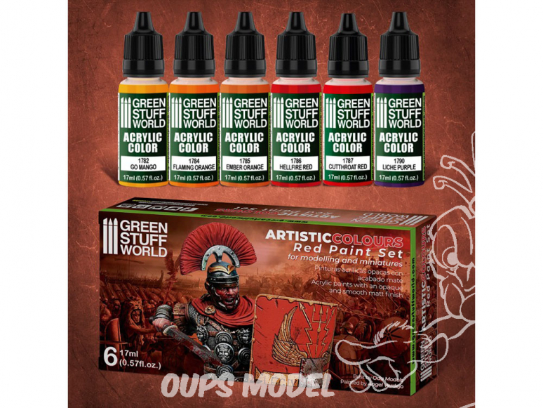 Green Stuff 506174 Artist Colours Set Peinture Rouge