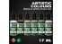 Green Stuff 506228 Artist Colours Set Peinture Blanc et Noir